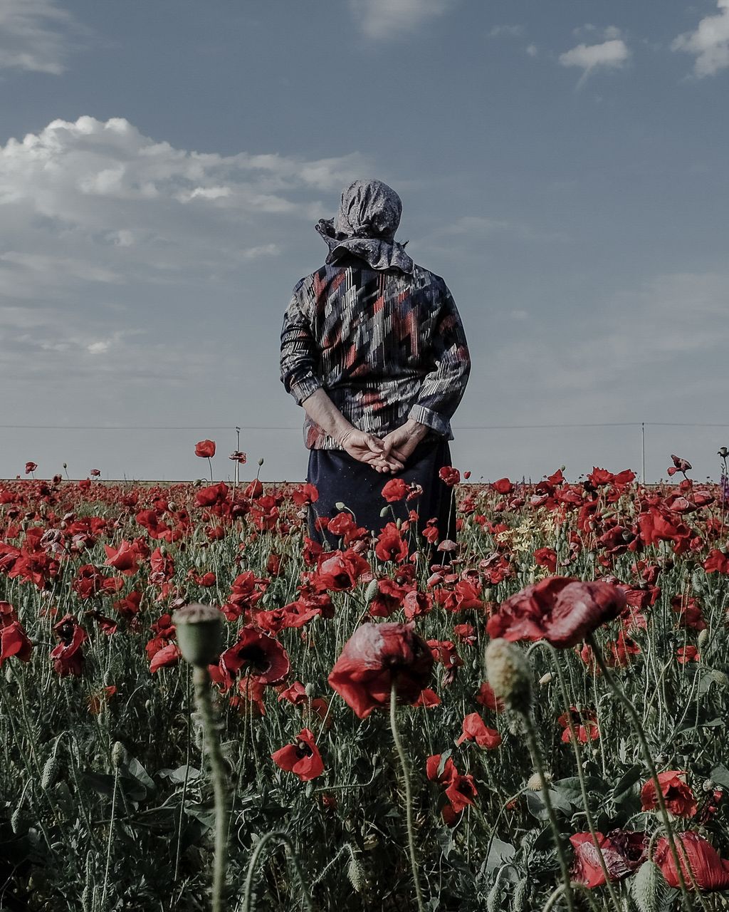 «Застывшая Кубань». Фотопроект о магическом реализме южного края, Моя мама посреди цветущего макового поля. Она переехала на Кубань несколько лет назад и ни разу не пожалела. Ей нравятся местный климат, солнце и море — discours.io