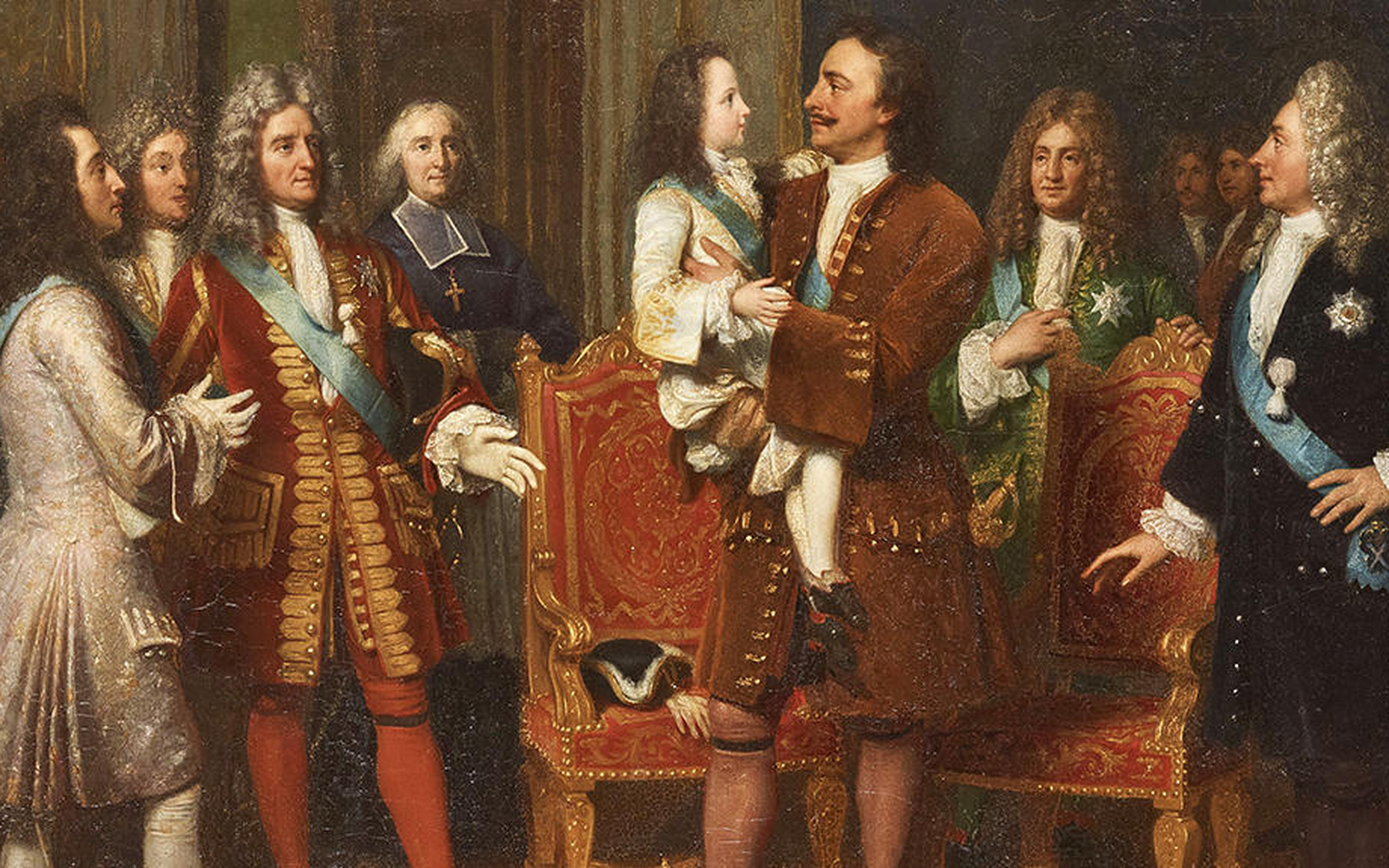 Фрагмент картины Луи Эрсана «Пётр I и Людовик XV» (1838) / Разрушил сакральность правителя и создал идол государства: трагические преобразования Петра Великого — Discours.io