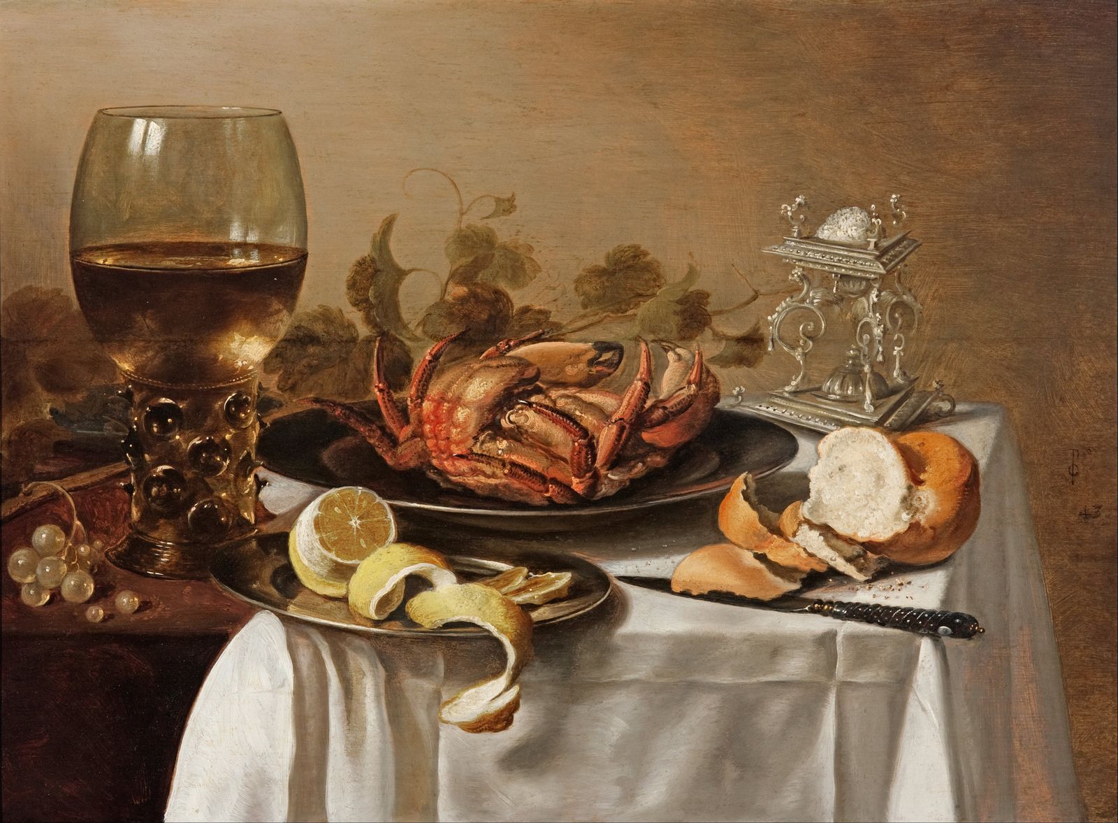 Натюрморт с крабом, художник Питер Клас, 1643 год Натюрморт с крабом, художник Питер Клас, 1643 год