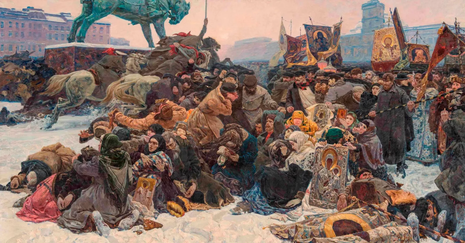 Картина «Кровавое воскресенье» / Евгений Сорокин, 1957