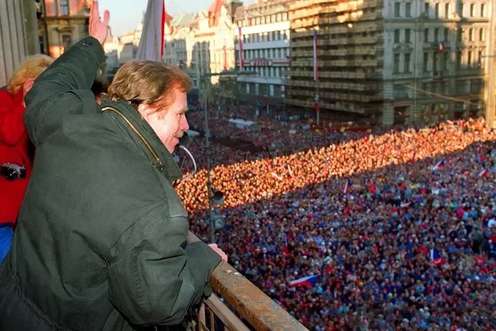 Вацлав Гавел во время Бархатной революции в Чехословакии, 1989 Вацлав Гавел во время Бархатной революции в Чехословакии, 1989