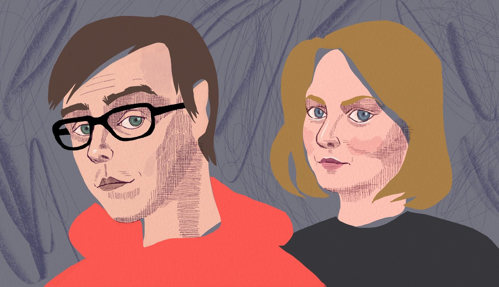 «Самое тяжелое — это потеря безопасности. Ты всегда в состоянии тревожности и стресса. И расслабиться достаточно сложно, потому что в каждое место, где ты находишься, могут прийти сотрудники и всех положить мордой в пол». / Иллюстрация: Юлия Важова / «Не так должна проходить молодость». Жена узника Маяковского дела Артёма Камардина о пытках ментов и борьбе за любимого — Discours.io