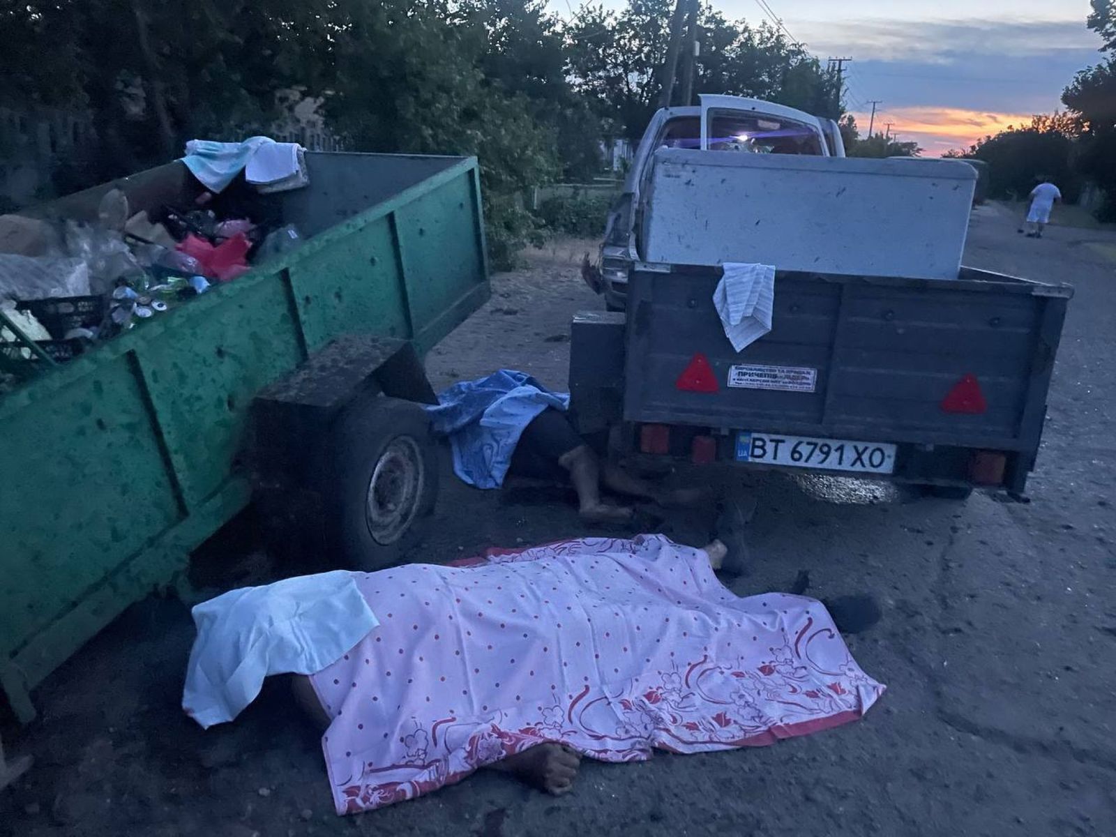 Последствия обстрела села Садовое оккупированной части Херсонской области. 7 июня / Канал Владимира Сальдо в Telegram