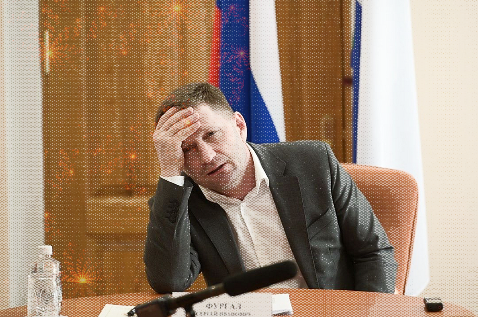 Губернатор Хабаровского края Сергей Фургал в кабинете / instagram.com/s.furgal / Картонный муляж бетонной стены. Почему Хабаровск восстал — Discours.io