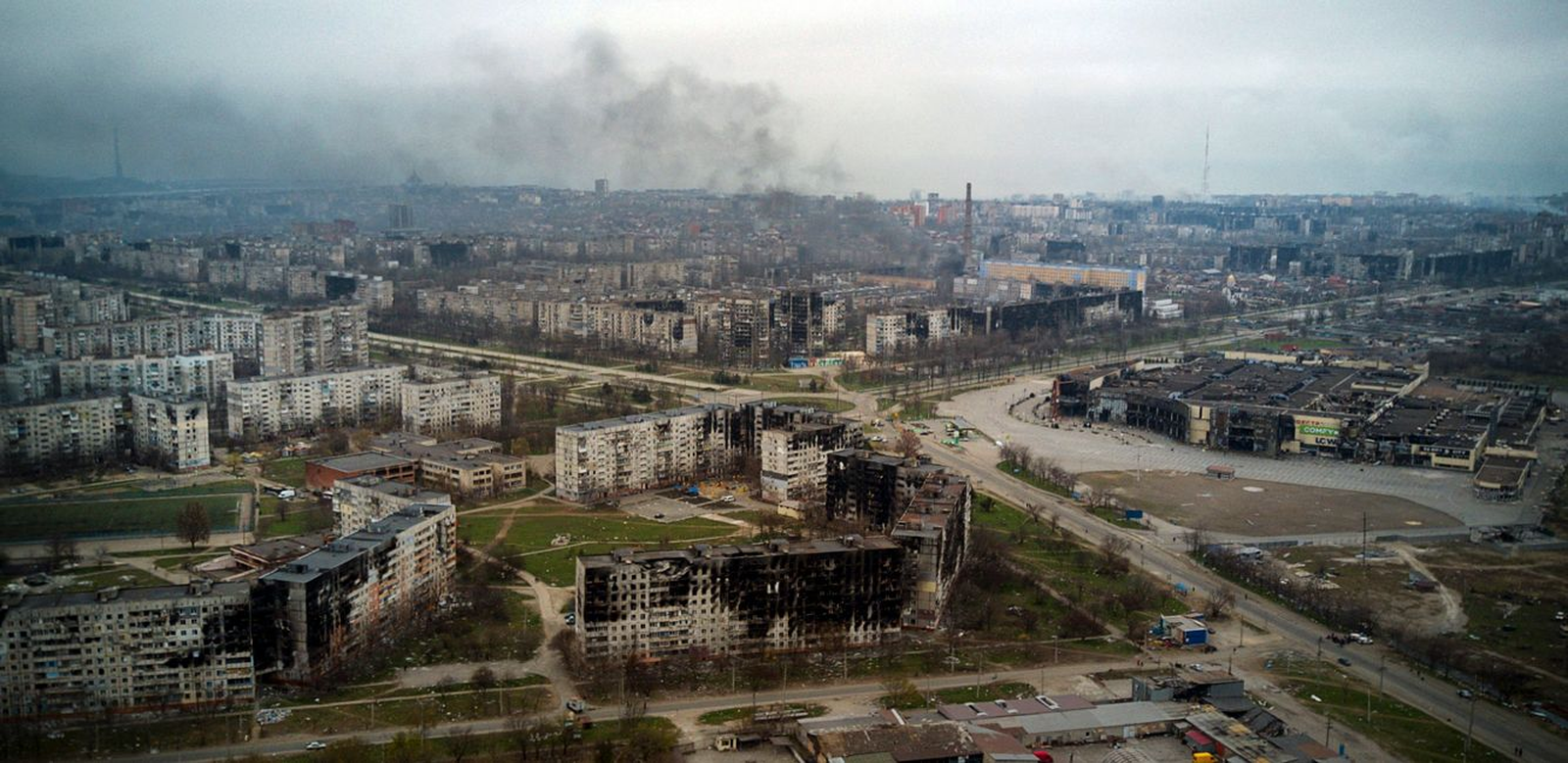 Вид на Мариуполь с воздуха. 12 апреля / Andrey Borodulin / AFP / Scanpix / LETA Вид на Мариуполь с воздуха. 12 апреля / Andrey Borodulin / AFP / Scanpix / LETA