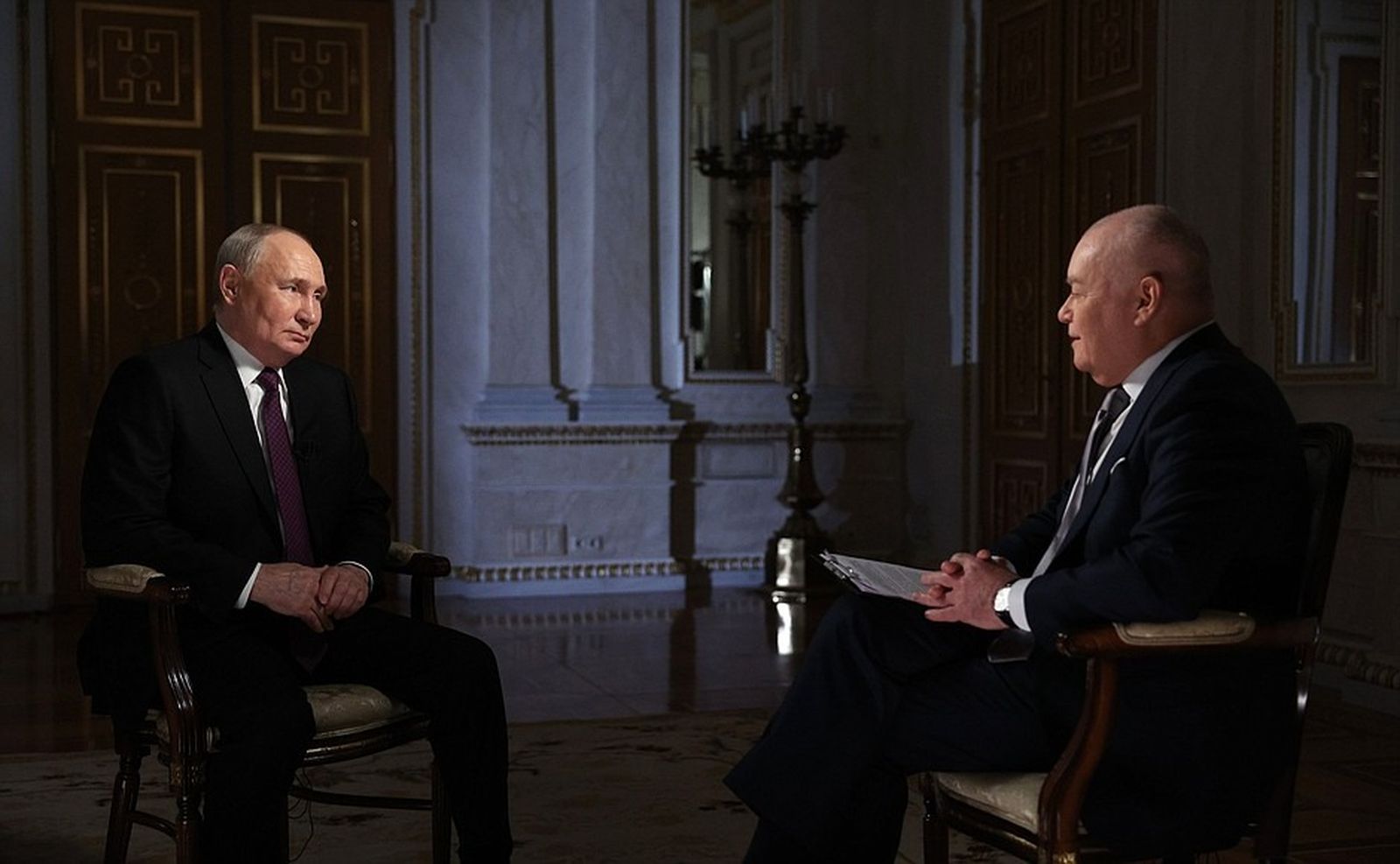 Владимир Путин дает интервью Дмитрию Киселеву. 13 марта / kremlin.ru