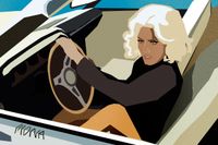 Refraction of Form, Woman in car — миниатюра