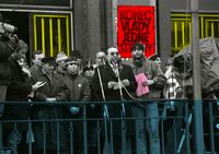 Мирные протесты-1989: люди (на)против стены, Чехословакия. 27 ноября 1989 года, общенациональная забастовка против однопартийности — миниатюра