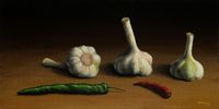 Хинкали, копченый сулугуни и саперави. Живописная Грузия в натюрмортах с национальной едой, «Молодой чеснок». 2024 — миниатюра