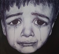 Back to black: тревога, испуг, скорбь и стойкость в гиперреалистичных портретах жителей Украины,  — миниатюра