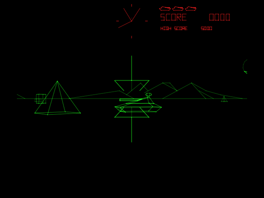 Графика в Battlezone строилась на примитивных 3D-объектах, построенных с помощью точек и линий / Игровой процесс Battlezone