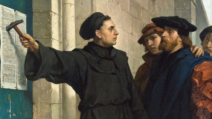 Днём начала Реформации считается 31 октября 1517 года. В этот день Мартин Лютер прибил свои 95 тезисов к дверям церкви в Виттенберге, Германия Днём начала Реформации считается 31 октября 1517 года. В этот день Мартин Лютер прибил свои 95 тезисов к дверям церкви в Виттенберге, Германия